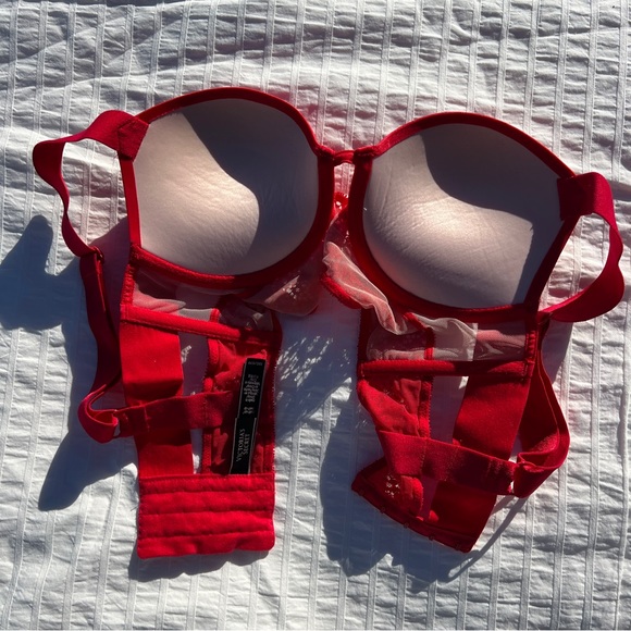Victoria's Secret Very Sexy Push Up Cage Bra in Red, 32C - Picture 7 of 11
